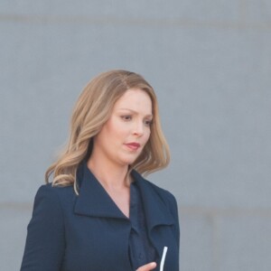 Katherine Heigl enceinte sur le tournage de la série "Doubt" à Los Angeles le 26 juillet 2016.