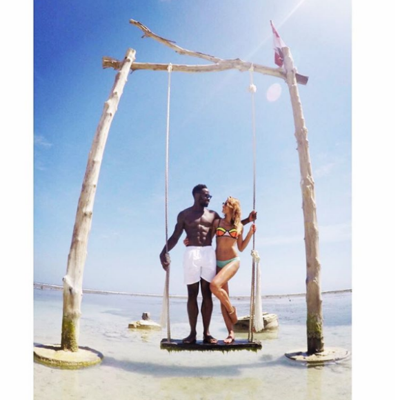 La jolie Ariane Brodier et Fulgence Ouedraogo en vacances à Bali, la dernière semaine de Juillet 2016.