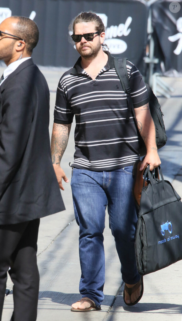 Jack Osbourne et son père Ozzy Osbourne dans les rues de Los Angeles, le 26 juillet 2016.