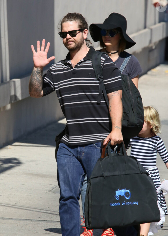 Jack Osbourne et son père Ozzy Osbourne dans les rues de Los Angeles, le 26 juillet 2016.