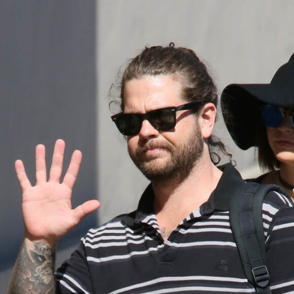 Jack Osbourne et son père Ozzy Osbourne dans les rues de Los Angeles, le 26 juillet 2016.