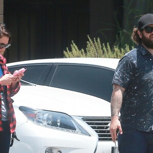 Jack Osbourne et sa femme Lisa Stelly sont allés déjeuner au restaurant La La à Studio City, le 31 mai 2016