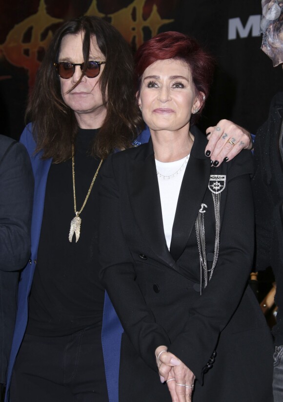 Ozzy Osbourne et Sharon Osbourne se retrouvent pour la soirée ‘Corey Taylor Special Announcement' au Palladium à Hollywood. Le 12 mai 2016