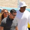 Beyoncé Knowles, Jay Z et leur fille Blue-Ivy arrivent à Beaulieu-sur-mer le 31 juillet 2016
