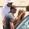 Beyoncé Knowles, Jay Z et leur fille Blue-Ivy arrivent à Beaulieu-sur-mer le 31 juillet 2016