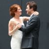 Ellie Kemper et Michael Koman à leur mariage à New York le 7 juillet 2012