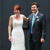 Ellie Kemper et Michael Koman à leur mariage à New York le 7 juillet 2012
