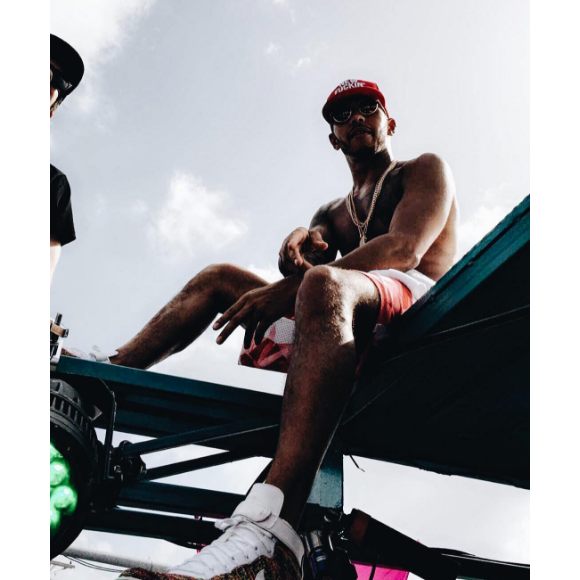 Lewis Hamilton - Parade du festival Crop Over 2016 à Saint James. La Barbade, août 2016.