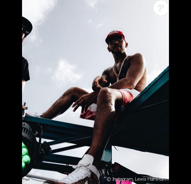 Lewis Hamilton - Parade du festival Crop Over 2016 à Saint James. La Barbade, août 2016.