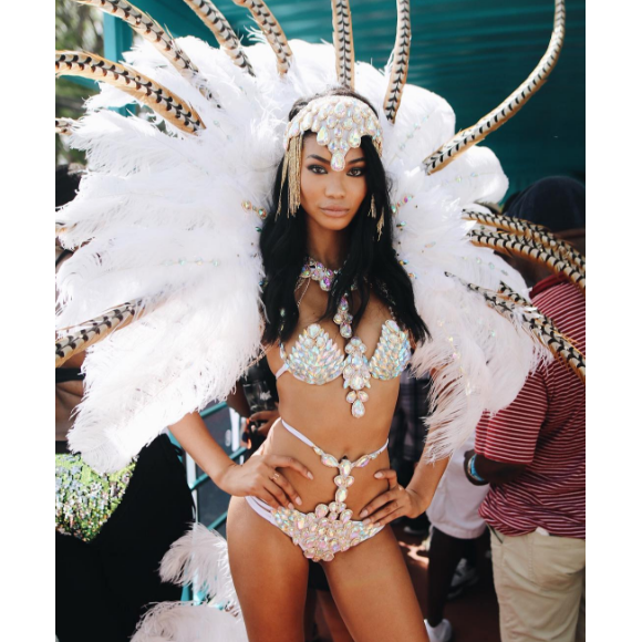 Le top model Chanel Iman - Parade du festival Crop Over 2016 à Saint James. La Barbade, août 2016.