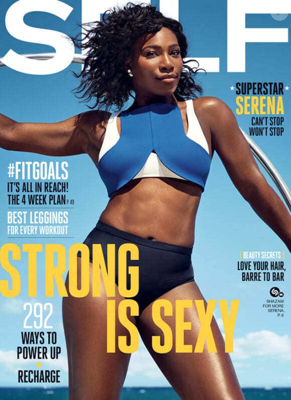 Serena Williams en couverture du numéro de septembre 2016 de SELF. Photo par Mark Seliger.