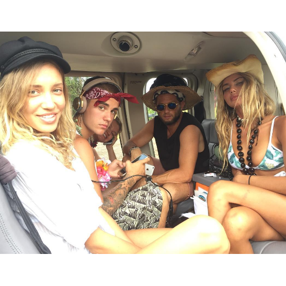 Justin Bieber en vacances à Hawaï avec Sahara Ray. Photo publiée sur Instagram au début du mois d'août 2016