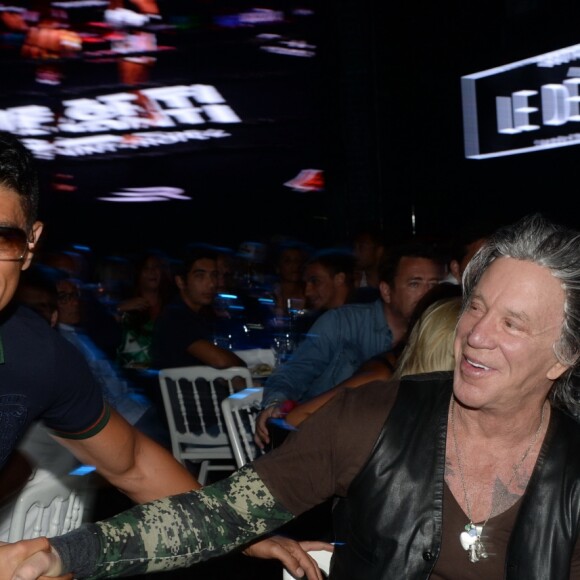 Saïd Taghmaoui et Mickey Rourke - Soirée "La Fight Night" de Saint-­Tropez, France, le 4 août 2016. La Fight Night est un concept original alliant les plus hautes valeurs des sports de combats internationaux au glamour de Saint-­Tropez. Certains des plus grands noms de la boxe thaï et du kick-boxing mondiaux se sont affrontés sur ce ring faisant désormais partie de la légende de la boxe sous toutes ses formes. Cette prestigieuse soirée de gala au clair de lune est devenue au cours du temps LA marque d'un succès sportif et people retentissant. Un événement incontournable dans le village le plus célèbre de la Côte d'Azur. © Rachid Bellak/Bestimage