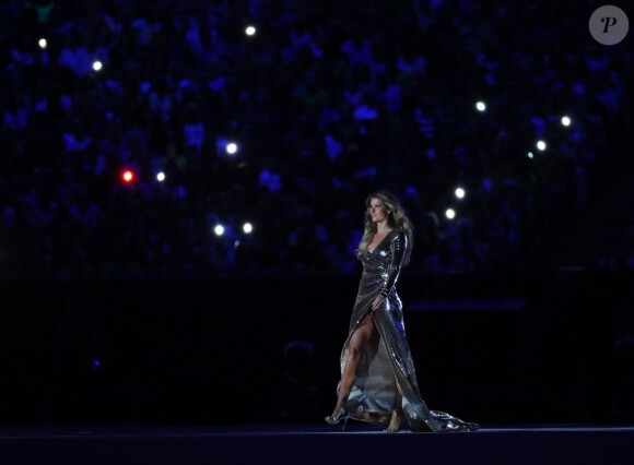 Gisele Bündchen lors de la cérémonie d'ouverture des Jeux Olympiques à Rio de Janeiro, le 5 août 2016.