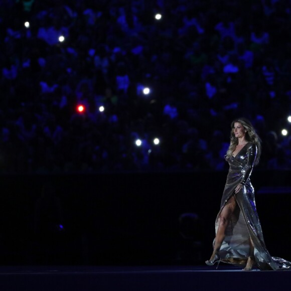 Gisele Bündchen lors de la cérémonie d'ouverture des Jeux Olympiques à Rio de Janeiro, le 5 août 2016.