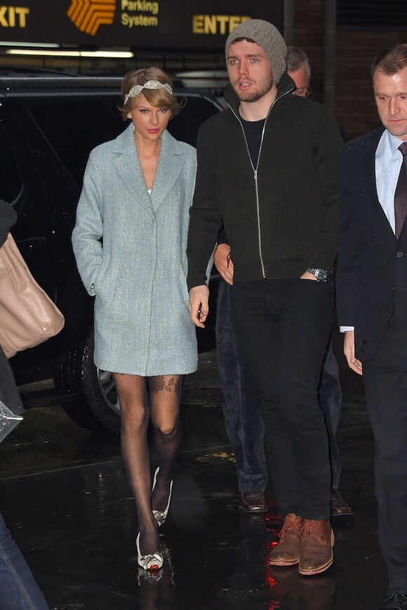 Taylor Swift avec son frère Austin à New York le 24 décembre 2014.