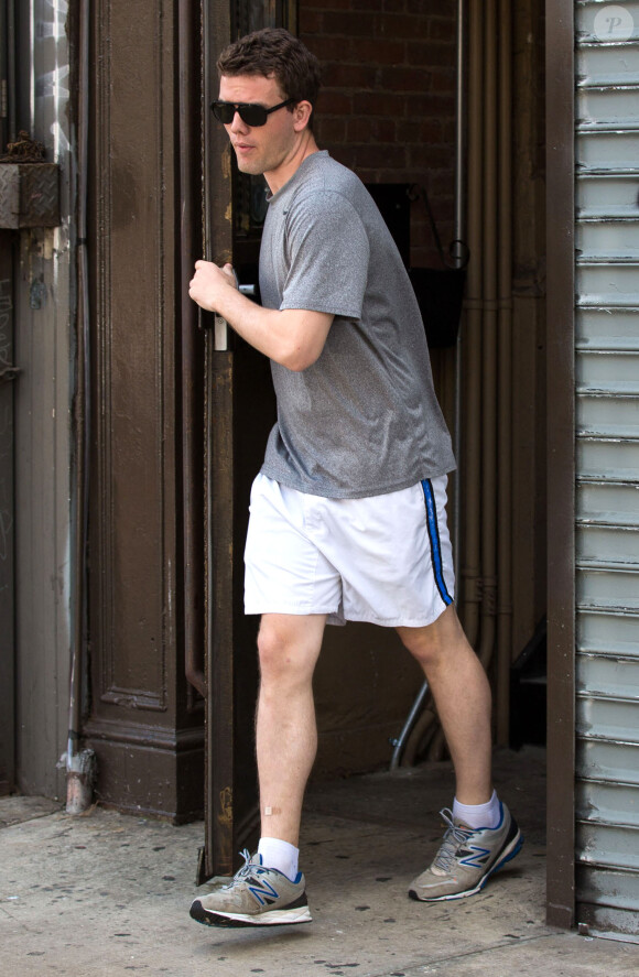 Taylor Swift se rend à son cours de gym avec son frère Austin à New York, le 14 juin 2014.