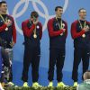 Nathan Adrian, Ryan Held, Michael Phelps et Caeleb Dressell ont remporté la médaille d'or dans le relais 4x100 m nage libre aux JO de Rio le 7 août 2016