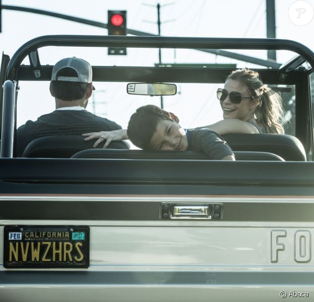 LeAnn Rimes et son mari Eddie Cibrian ainsi que son fils Jake à Calabasas, le 7 juin 2016