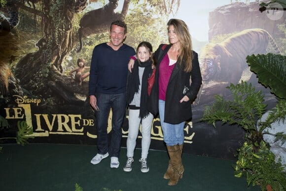 Benjamin Castaldi et sa compagne Aurore Aleman , guest - Avant-première du film "Le livre de la jungle" au cinéma Pathé Beaugrenelle à Paris, le 11 avril 2016. © Olivier Borde/Bestimage