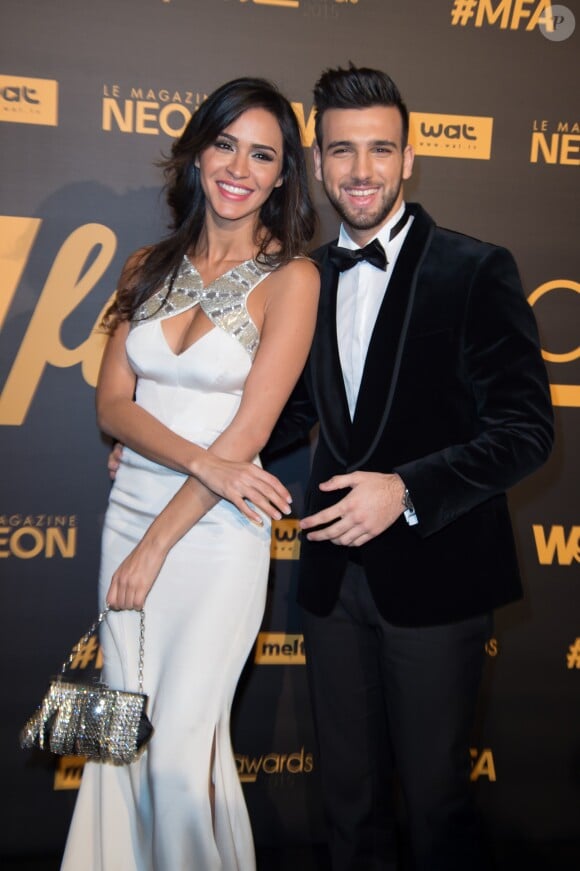 Leila Ben Khalifa et Aymeric Bonnery - Cérémonie des Melty Future Awards 2015 au Grand Rex à Paris le 28 janvier 2015. Cette cérémonie récompense les jeunes de moins de 30 ans incontournables en 2014.