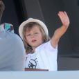 Zachary Furnish-John - Elton John et son mari David Furnish se baladent avec leurs enfants Zachary et Elijah à Saint Tropez le 12 août 2016.