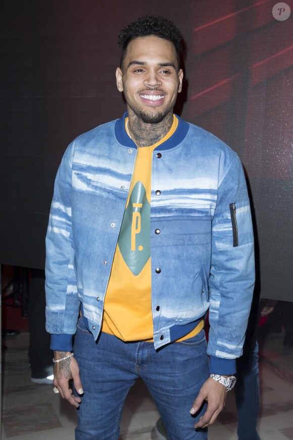 Chris Brown lors de la soirée "L'Oréal Paris Red Obsession Party" à Paris, le 8 mars 2016