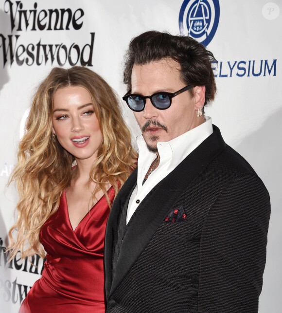 Johnny Depp et sa femme Amber Heard - 9 ème Gala Annuel "The Art Of Elysium" à Culver City le 9 janvier 2016.