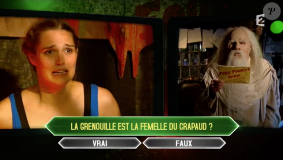 Camille Lou terrorisée dans "Fort Boyard". France 2, le 20 août 2016.