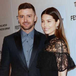 Justin Timberlake et sa femme Jessica Biel à la première de "The Devil and the Deep Blue Sea' à New York, le 14 avril 2016