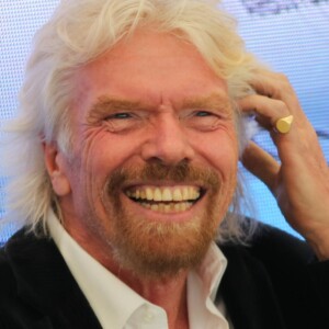 Richard Branson, fondateur de Virgin Group, au salon international de l'aviation 2016 à Farnborough, le 11 juillet 2016.