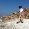 Marina Kaye en vacances en Grèce, le 30 juillet 2016.