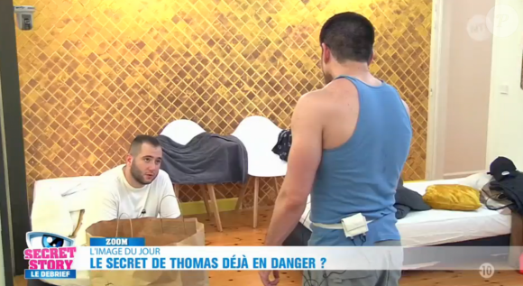 Thomas, son secret en danger ? Damien est sur une piste - "Secret Story 10", sur NT1. Le 29 août 2016.