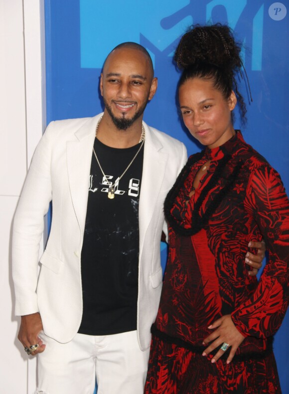 Alicia Keys  et son mari Swiss Beatz à la soirée des MTV Video Music Awards 2016 à Madison Square Garden à New York City, New York, Etats-Unis, le 28 août 2016.