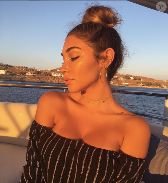 Chantel Jeffries en vacances à Mykonos, fin août 2016.