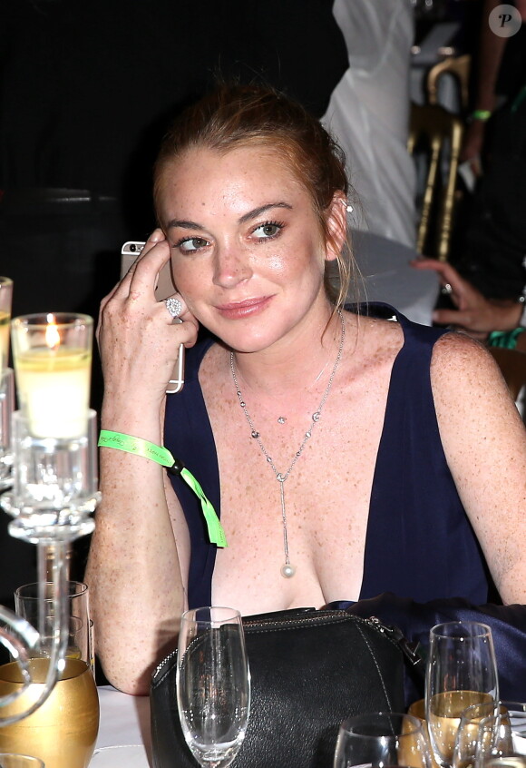Lindsay Lohan lors de la soirée d'anniversaire "Fawaz's Folies" pour les 64 ans de Fawaz Gruosi (de Grisogono) à la Cala di Volpe à Porto-Cervo, Sardaigne, Italie, le 8 août 2016. © Agence/Bestimage