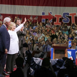 Hillary Clinton, Bill Clinton, lors d'un discours lors du dernier Super Tuesday à Brooklyn, le 7 juin 2016. © Charles Guerin/Bestimage