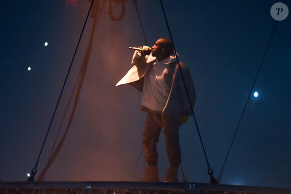 Kanye West lors de son premier concert au Madison Square Garden à New York dans le cadre du "Saint Pablo Tour", le 5 septembre 2016.