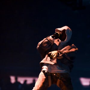 Kanye West lors de son premier concert au Madison Square Garden à New York dans le cadre du "Saint Pablo Tour", le 5 septembre 2016.