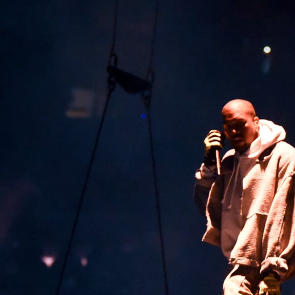 Kanye West lors de son premier concert au Madison Square Garden à New York dans le cadre du "Saint Pablo Tour", le 5 septembre 2016.