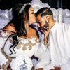 Exclusif - Fiançailles de Sarah Fraisou (Les Anges 8) avec Malik, la cérémonie s'est déroulée dans une salle des fêtes de la région parisienne en présence de leurs familles le 8 juillet 2016.