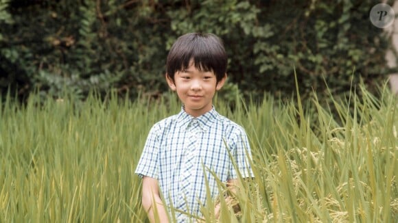 Portrait officiel du prince Hisahito du Japon, fils du prince Fumihito d'Akishino, à l'occasion de son 10e anniversaire le 6 septembre 2016, photographié le 10 août 2016 dans le jardin et la rizière du domicile familial sur le domaine du palais d'Akasaka à Tokyo. © Cour impériale du Japon via BestImage