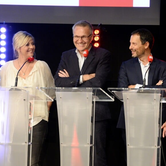 Flavie Flament, Laurent Ruquier, Marc-Olivier Fogiel, Sidonie Bonnec et Thomas Hugues - Conférence de presse de rentrée du groupe RTL à Paris le 7 septembre 2016. © Coadic Guirec / Bestimage