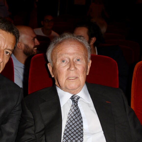 Michel Cymès et Philippe Bouvard - Conférence de presse de rentrée du groupe RTL à Paris le 7 septembre 2016. © Coadic Guirec / Bestimage