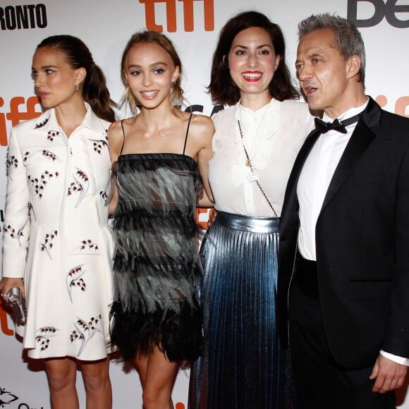 Natalie Portman, enceinte, Lily-Rose Depp, Rebecca Zlotowski et Emmanuel Salinger présentaient le 10 septembre 2016 Planetarium au Festival international du film de Toronto (TIFF).