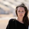 Angelina Jolie durant sa visite dans le camp de réfugiés Syriens à Azraq en Jordanie, le 9 Septembre 2016