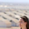 Angelina Jolie durant sa visite dans le camp de réfugiés Syriens à Azraq en Jordanie, le 9 Septembre 2016