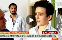 Felipe Froilàn de Marichalar, fils de l'infante Elena d'Espagne, lors de sa première interview télévisée au cours de l'été 2016, pour l'émission Espejo Publico sur la chaîne Antena 3.