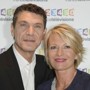 Marc Lavoine, Sophie Davant - Conférence de presse du Téléthon 2015, à France Télévisions à Paris le 4 novembre 2015. © Coadic Guirec / Bestimage