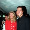 Michael Schumacher et sa femme Corinna lors d'une soirée du Festival de Cannes 1996.
